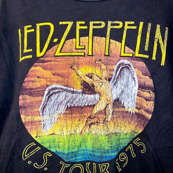 Other - Led Zeppelin T Shirt Adult 2XL Black US Tour 1975 Rock N Roll Concert Classic